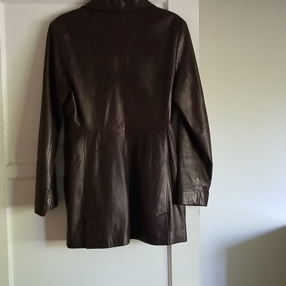 Leather Blazer- Brown - image 4